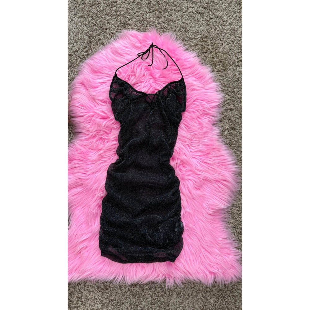See through black dress